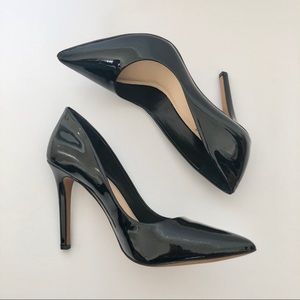 Vince Camuto Cresida Black Patent Pumps